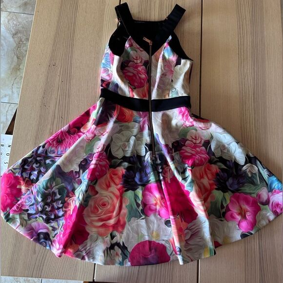 Ted Baker Samra Floral-Swirl Skater Dress, Fuchsia - US Size 4 NWOT - Picture 10 of 15